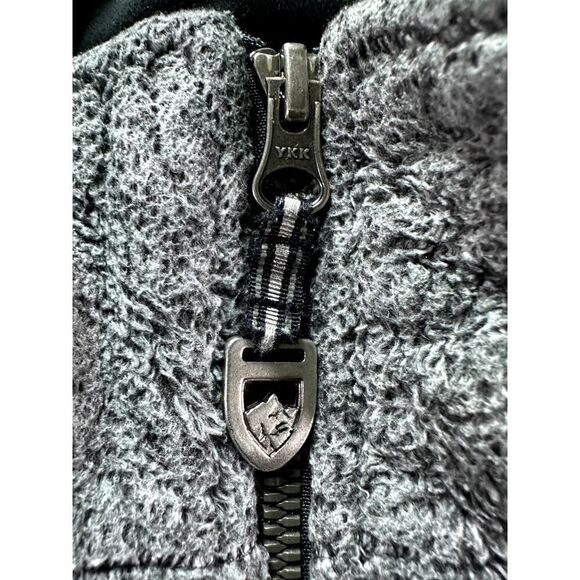 KUHL Women’s Medium Alpenlux Ash Gray Fleece Full Zip Wool Blend Jacket 4348 - Picture 3 of 11